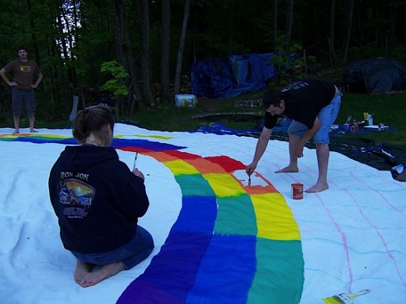 painting tipi